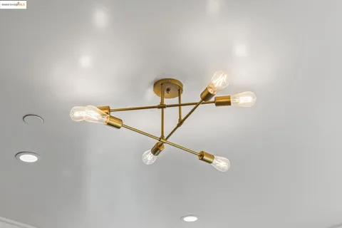 a view of a chandelier