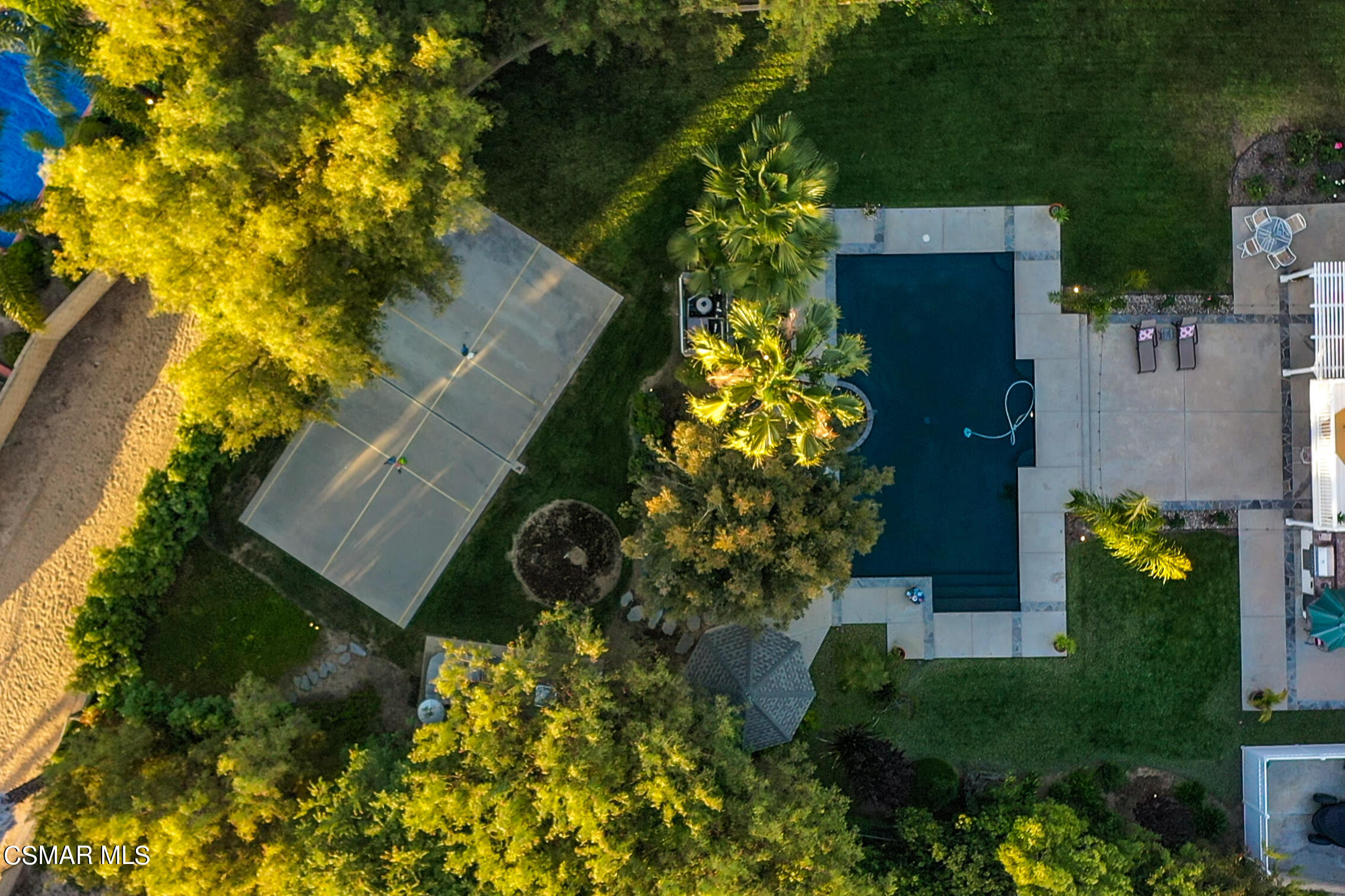 116 Valley Gate Road Simi Valley, CA 93065 - Photo 58 of 59 an aerial view of a house with a yard basket ball court and outdoor seating