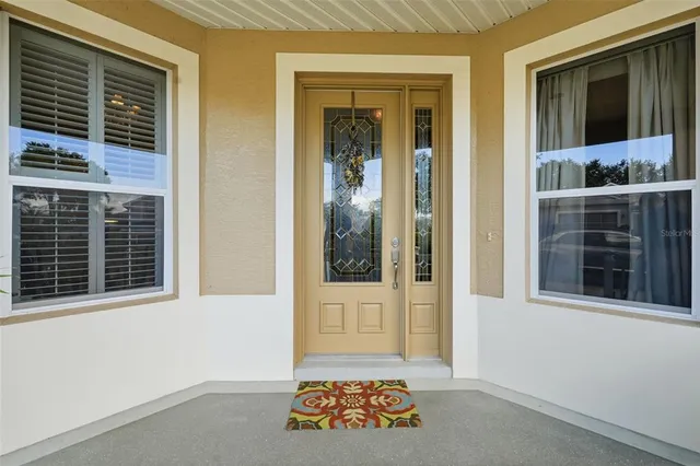 a view of front door of house