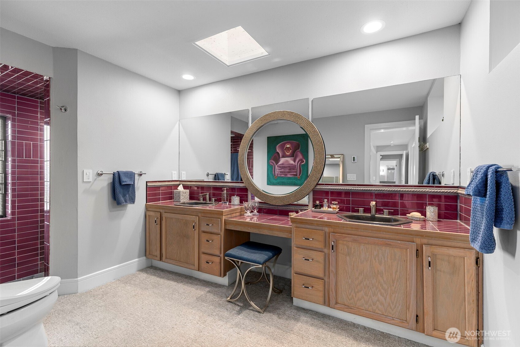 1571 Thorndyke Road Port Ludlow, WA 98365 - Photo 22 of 40 a room with a washing machine and a mirror