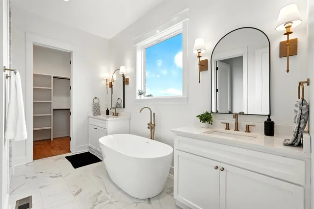 a view of a garden with an outdoor space