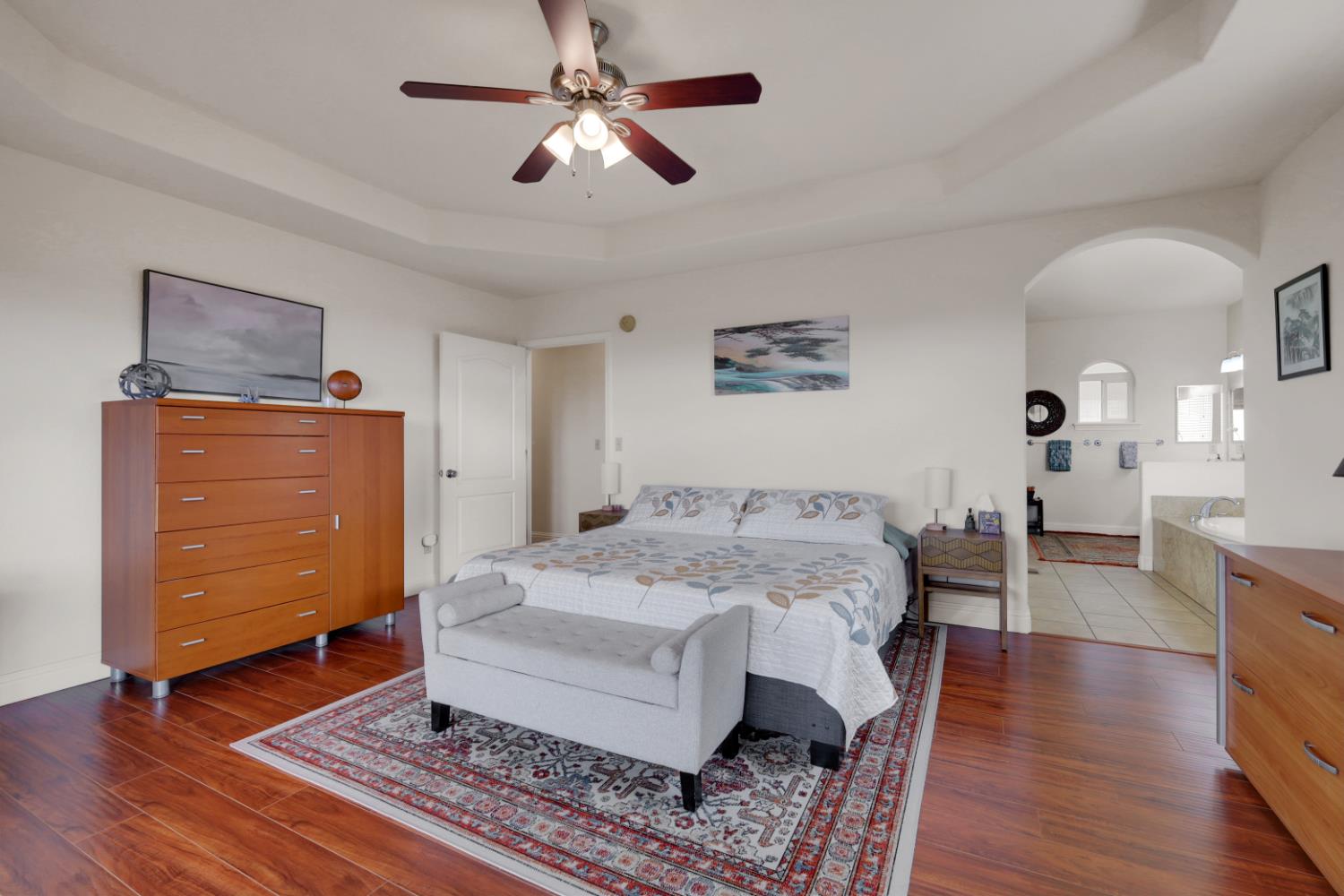 13680 Jessica Way Browns Valley, CA 95918 - Photo 37 of 73 a bedroom with a bed and wooden floor