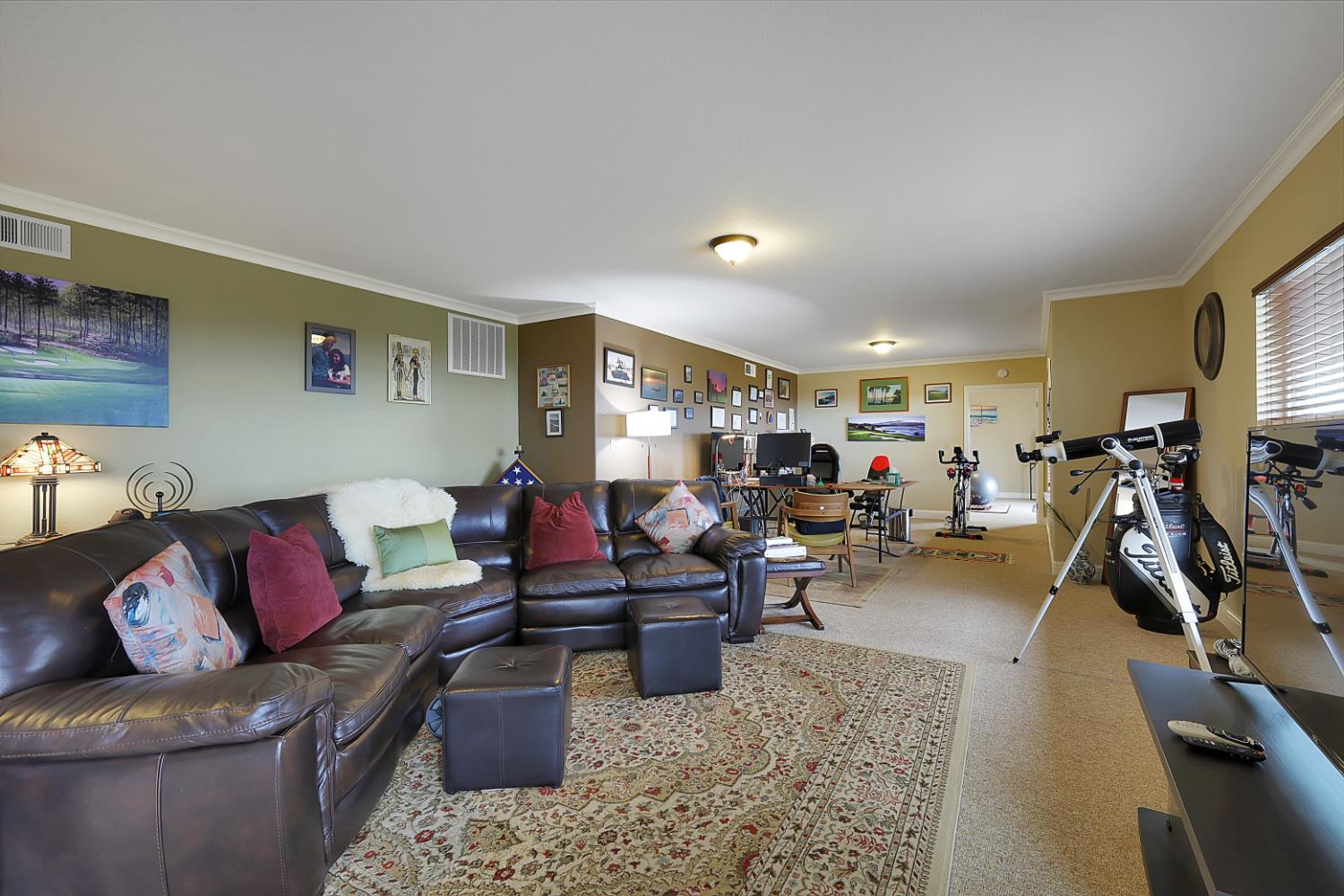 13680 Jessica Way Browns Valley, CA 95918 - Photo 47 of 73 a living room with furniture and a flat screen tv