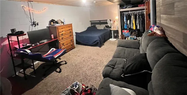 a view of kids room with gym equipment