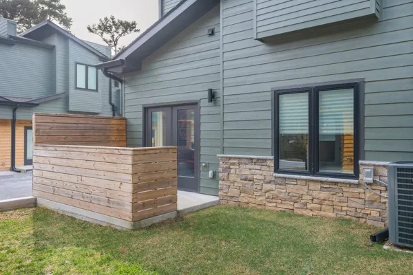 a view of a door of the house