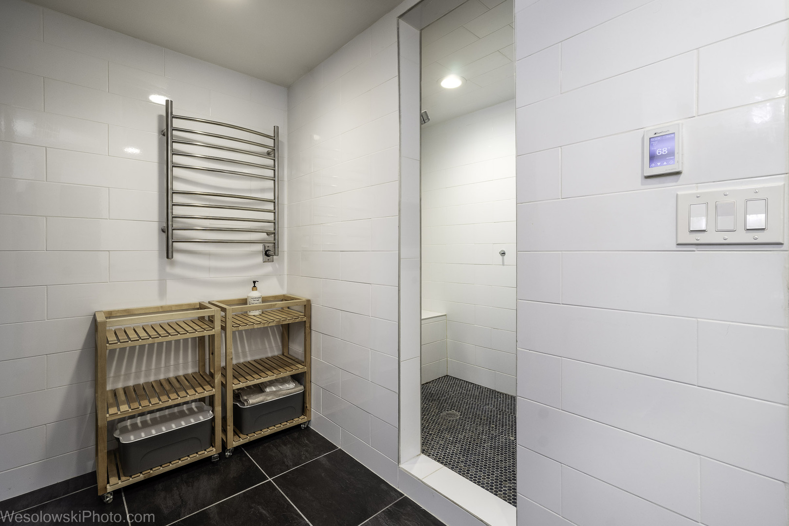 708 North Russel Street Mount Prospect, IL 60056 - Photo 17 of 30 a bathroom with a sink and a shower