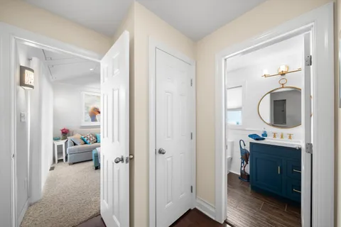a view of living room and bathroom