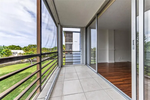 a view of a large window