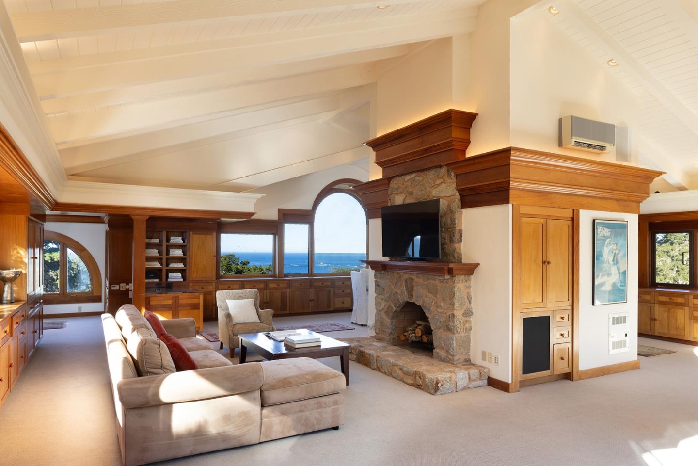 72 Fern Canyon Road Carmel, CA 93923 - Photo 48 of 66 a living room with furniture and a fireplace