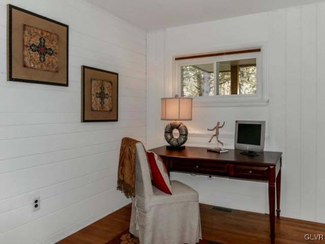 3085 Bursonville Road Riegelsville, PA 18077 - Photo 22 of 31 a view of a workspace with furniture and wooden floor