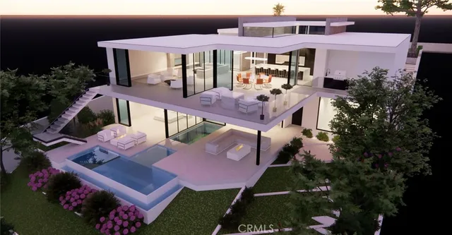 an outdoor space with patio