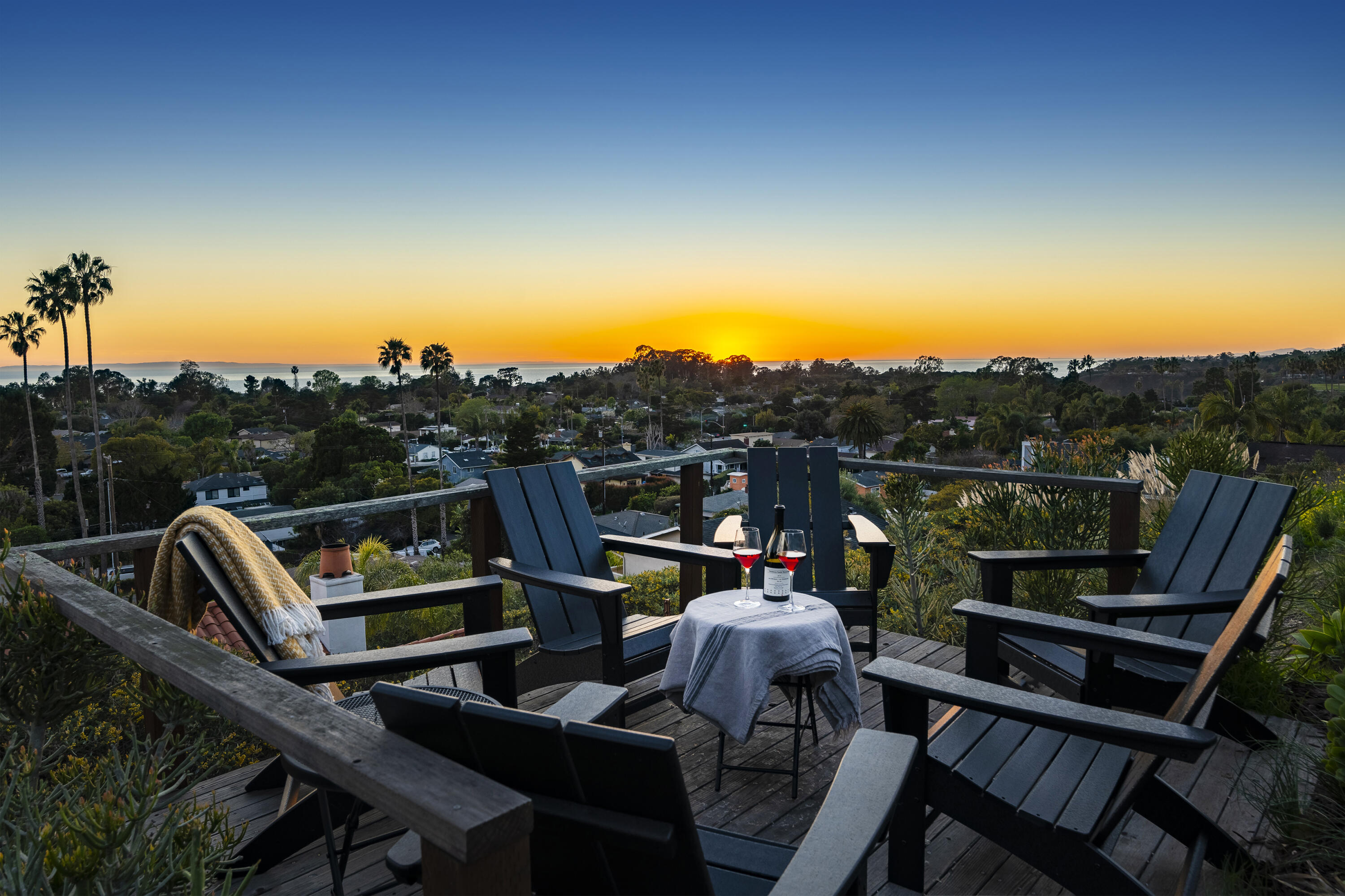 a view of a chairs in balcony