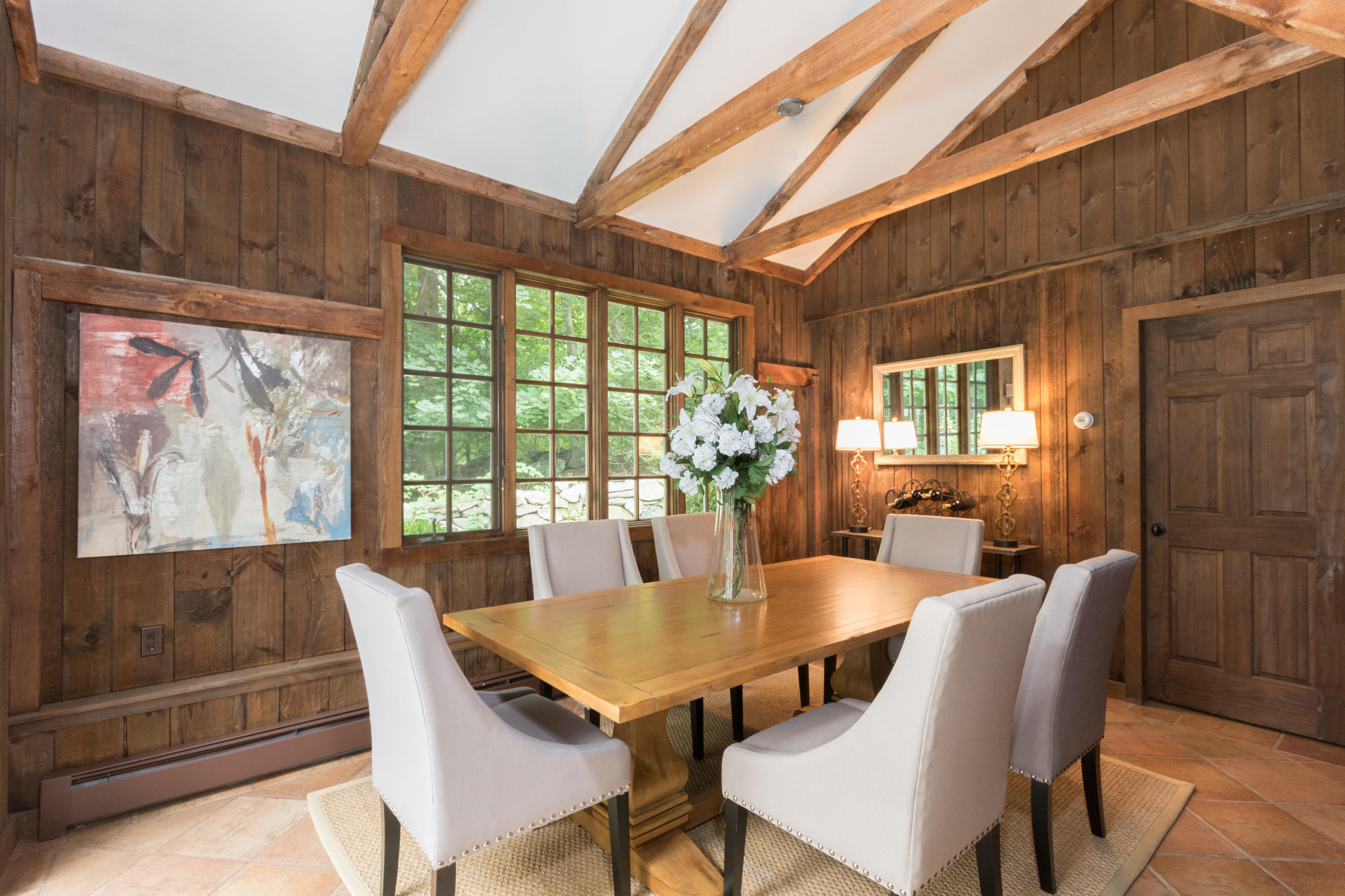 55 Cedar Gate Road Darien, CT 06820 - Photo 10 of 41 a view of a dining room with furniture window and outside view