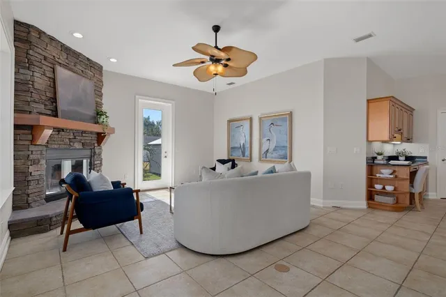 a view of swimming pool with a garden