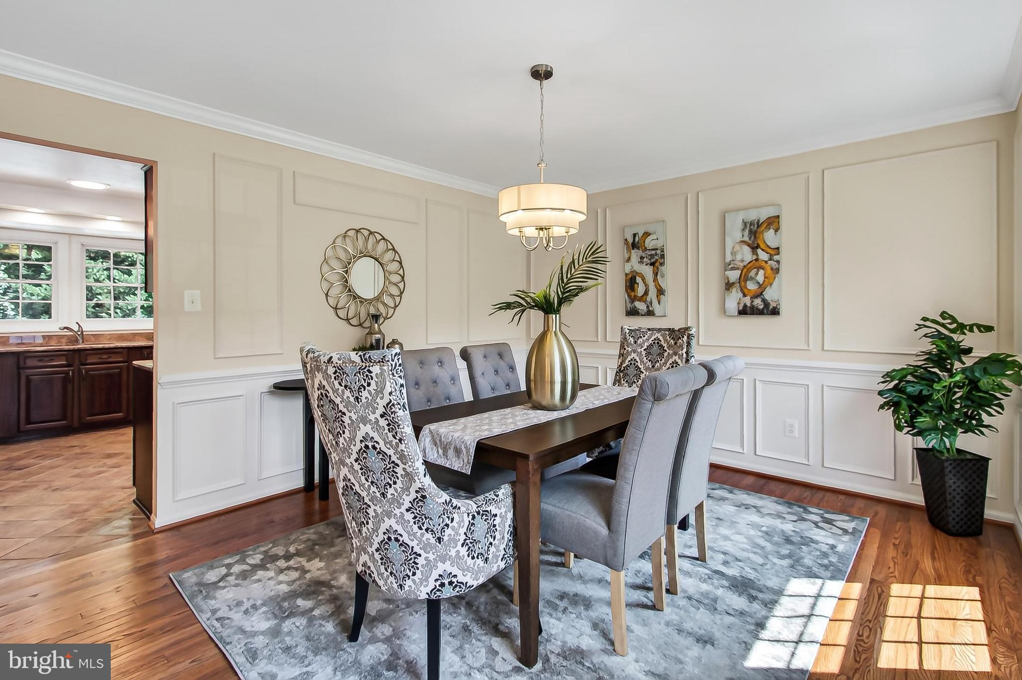 11601 Quail Ridge Court Reston, VA 20194 - Photo 10 of 87 Elegant dining space with chair railing.
