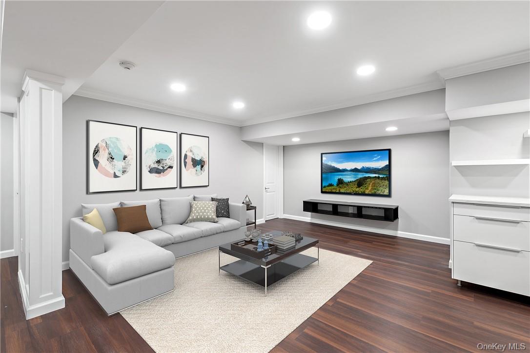 40 Meadow Road Scarsdale, NY 10583 - Photo 28 of 40 Lower level media room virtually staged