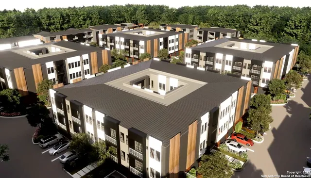 a view of a city from a balcony