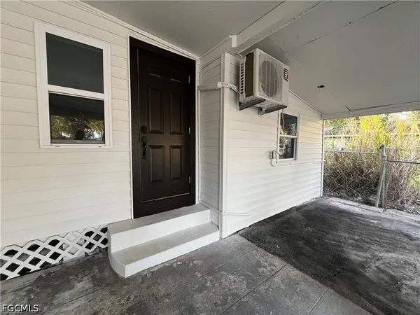 a view of a door of the house
