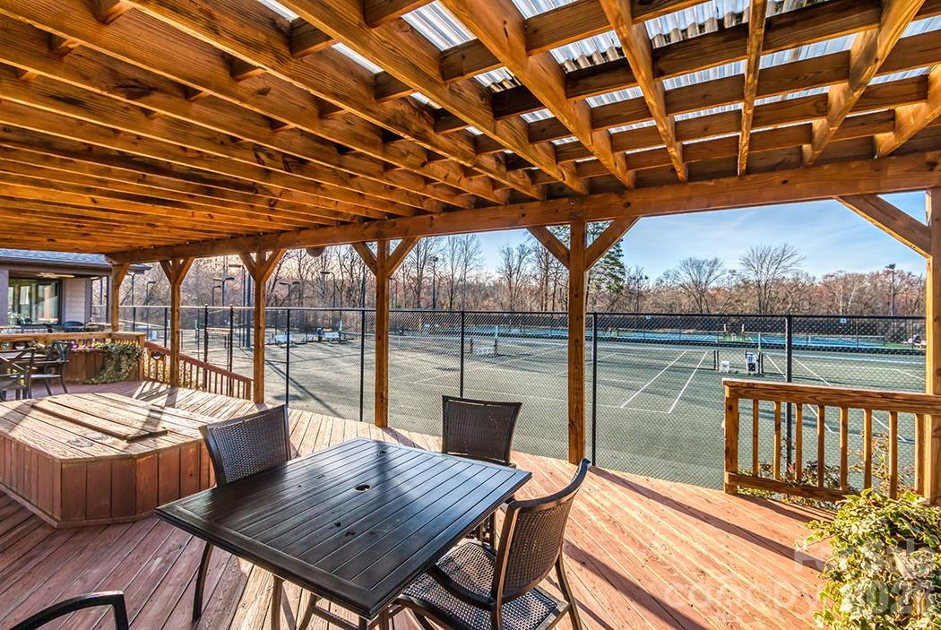 8211 Golf Ridge Drive Charlotte, NC 28277 - Photo 38 of 40 a view of a patio with a table chairs and a patio