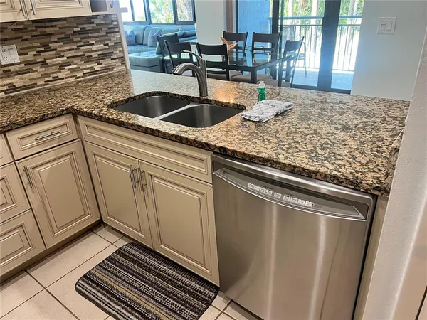 a view of a kitchen sink