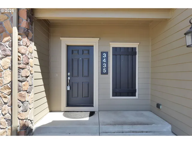 a view of wooden door