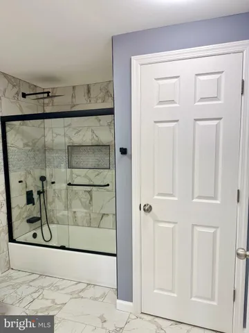 a view of a glass door