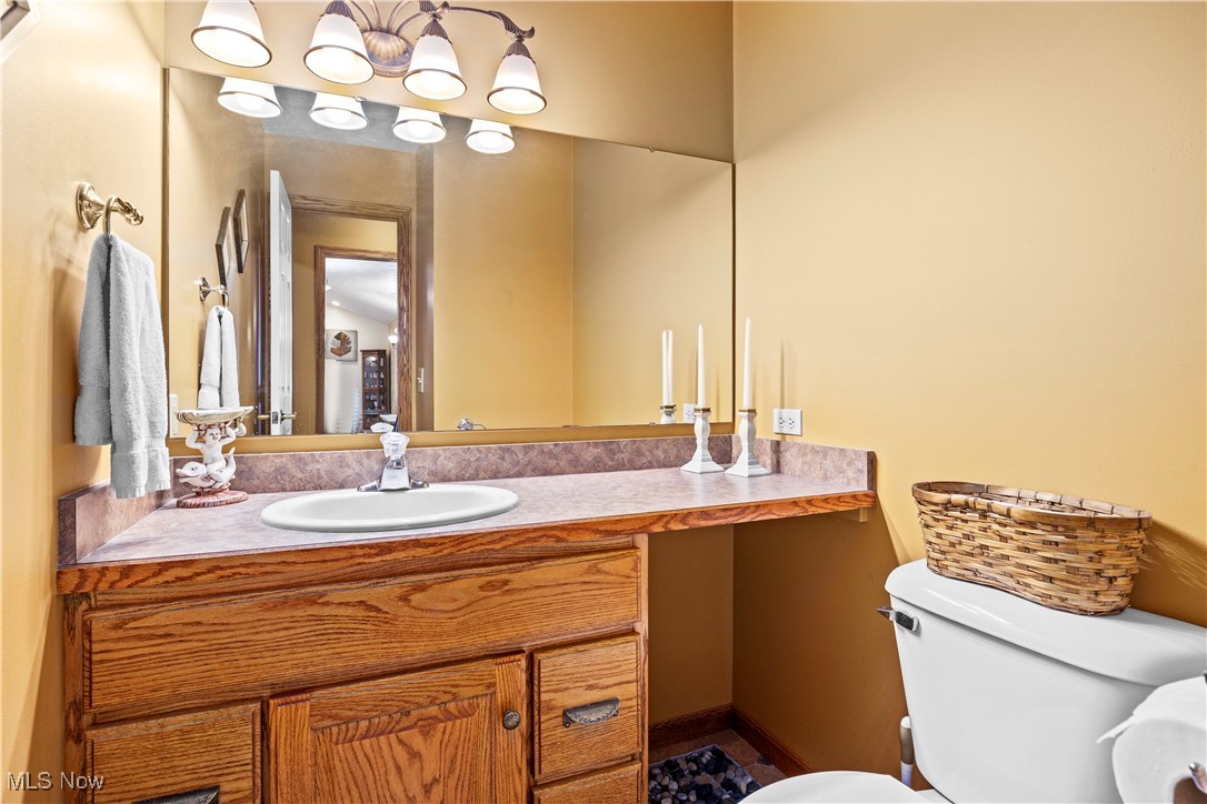 47147 Merriam Road Wellington, OH 44090 - Photo 15 of 49 Half bath featuring toilet and vanity