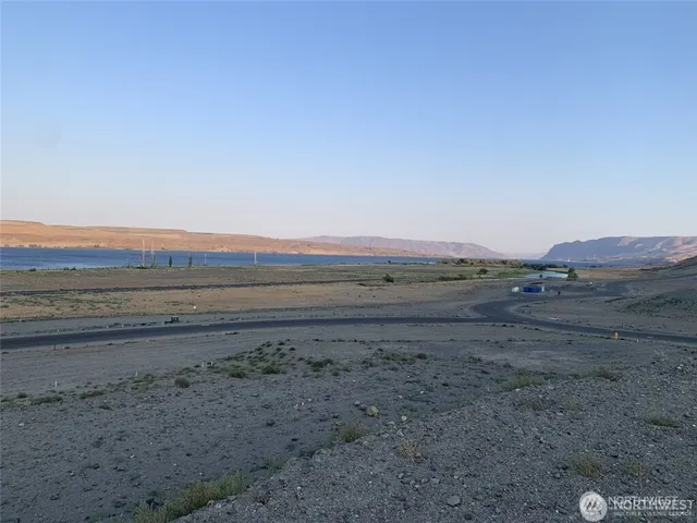 a view of an outdoor space with mountain view