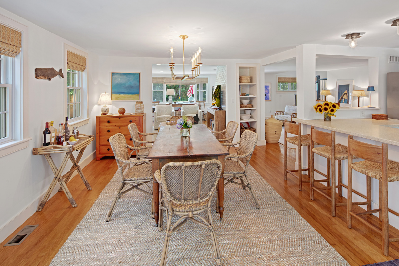 5 Hillman Drive Edgartown, MA 02539 - Photo 12 of 34 a view of a dining room with furniture window and wooden floor