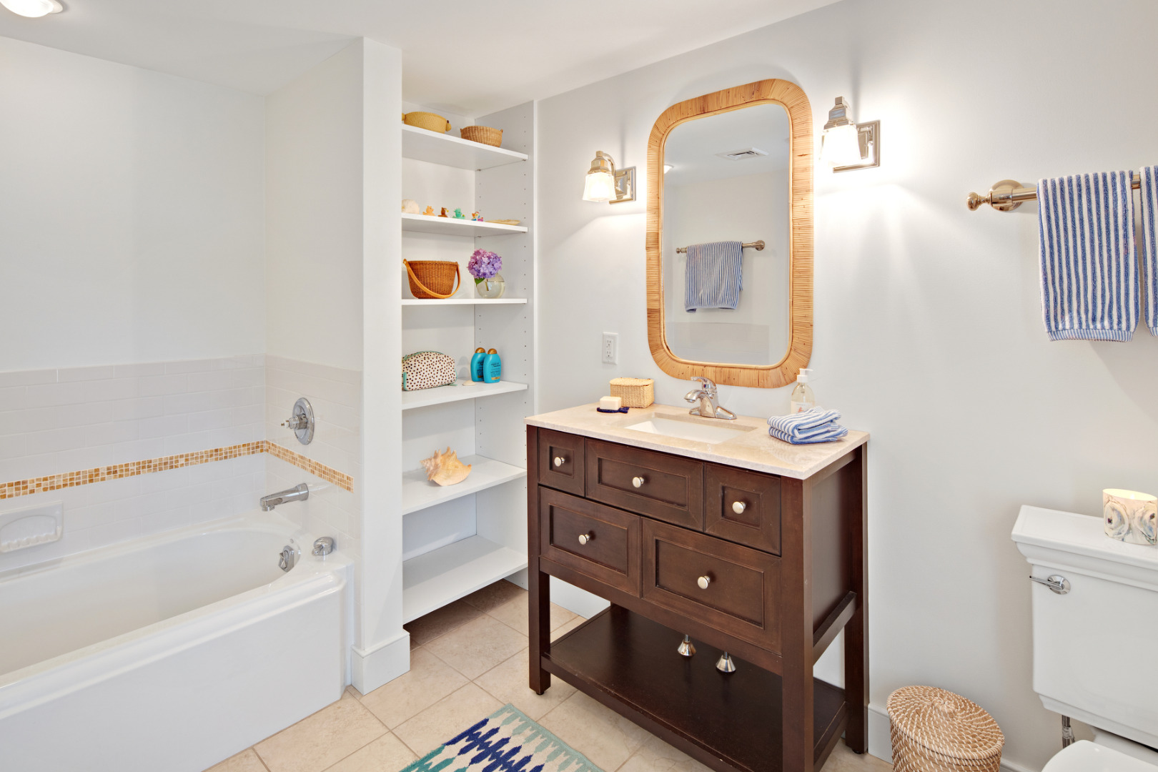 5 Hillman Drive Edgartown, MA 02539 - Photo 22 of 34 a bathroom with a sink a toilet and a mirror