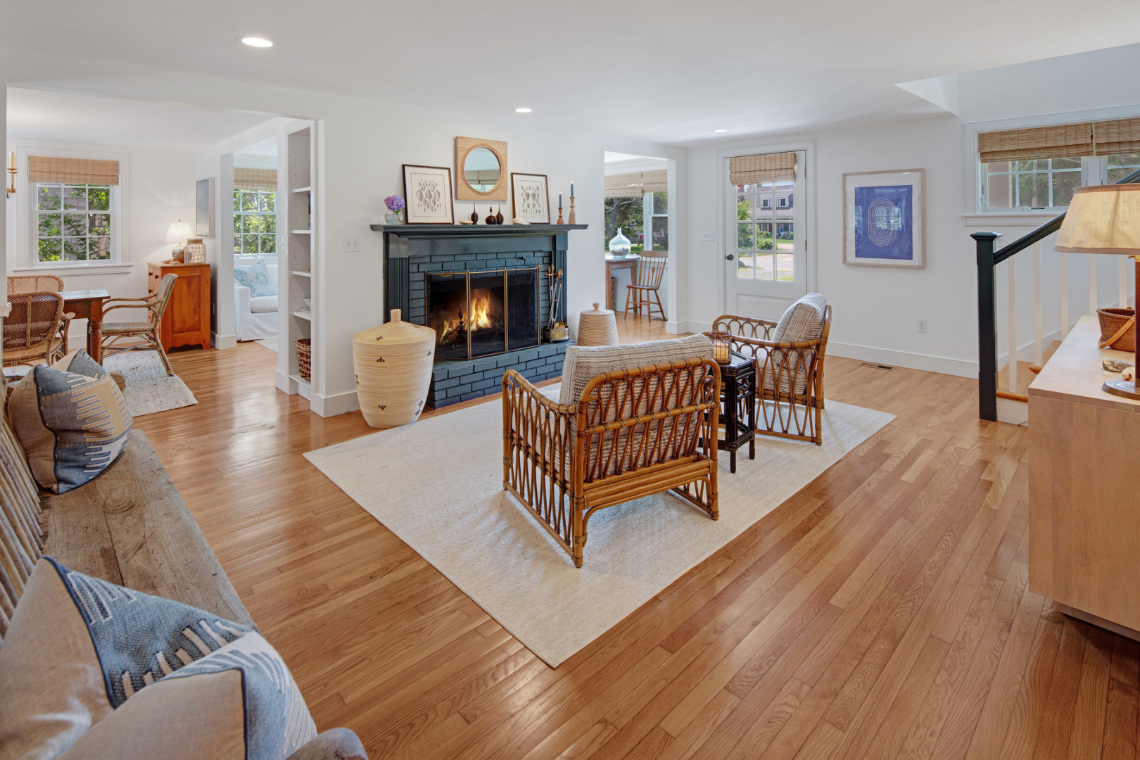 5 Hillman Drive Edgartown, MA 02539 - Photo 5 of 34 a living room with furniture and a fireplace