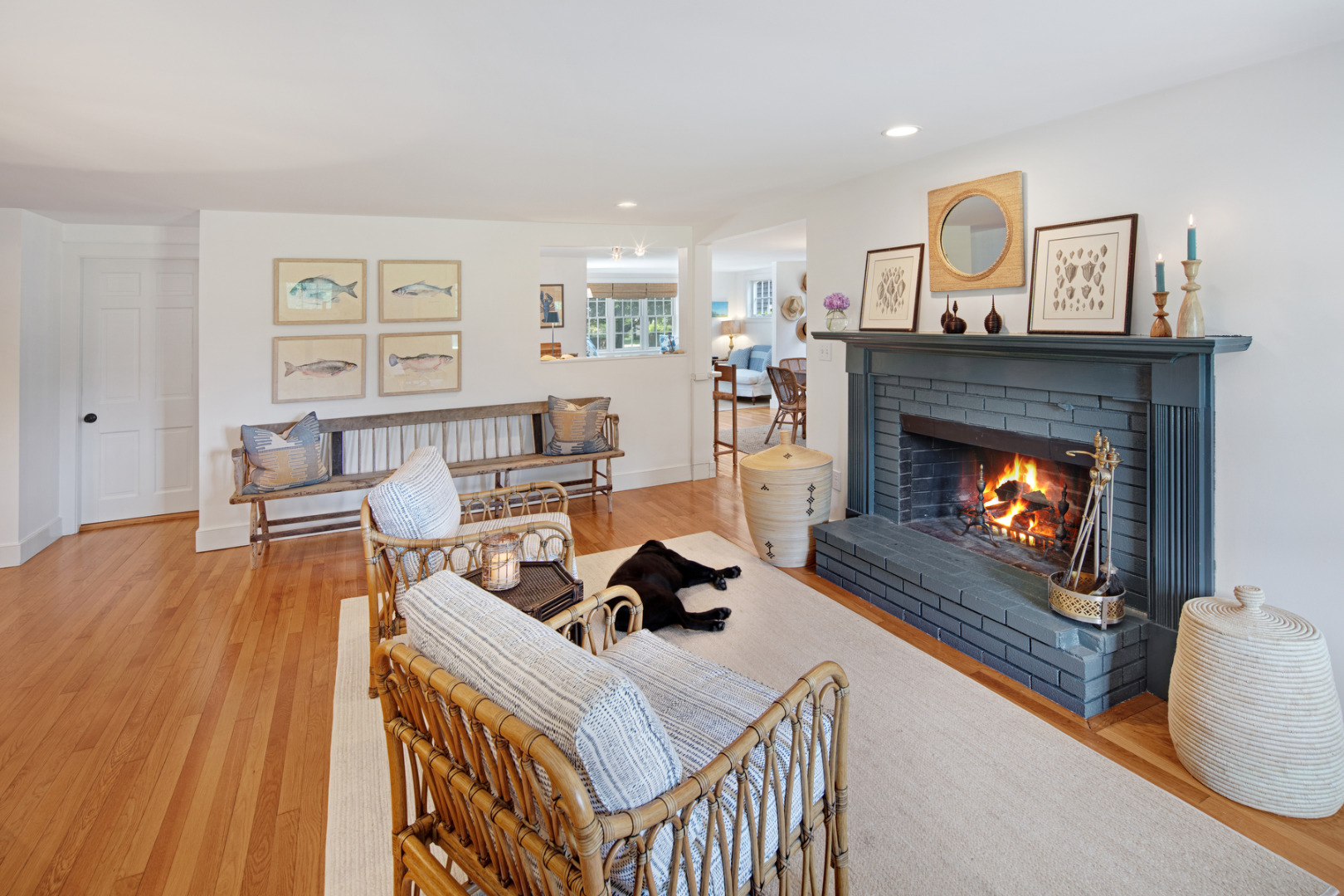 5 Hillman Drive Edgartown, MA 02539 - Photo 7 of 34 a living room with furniture and a fireplace