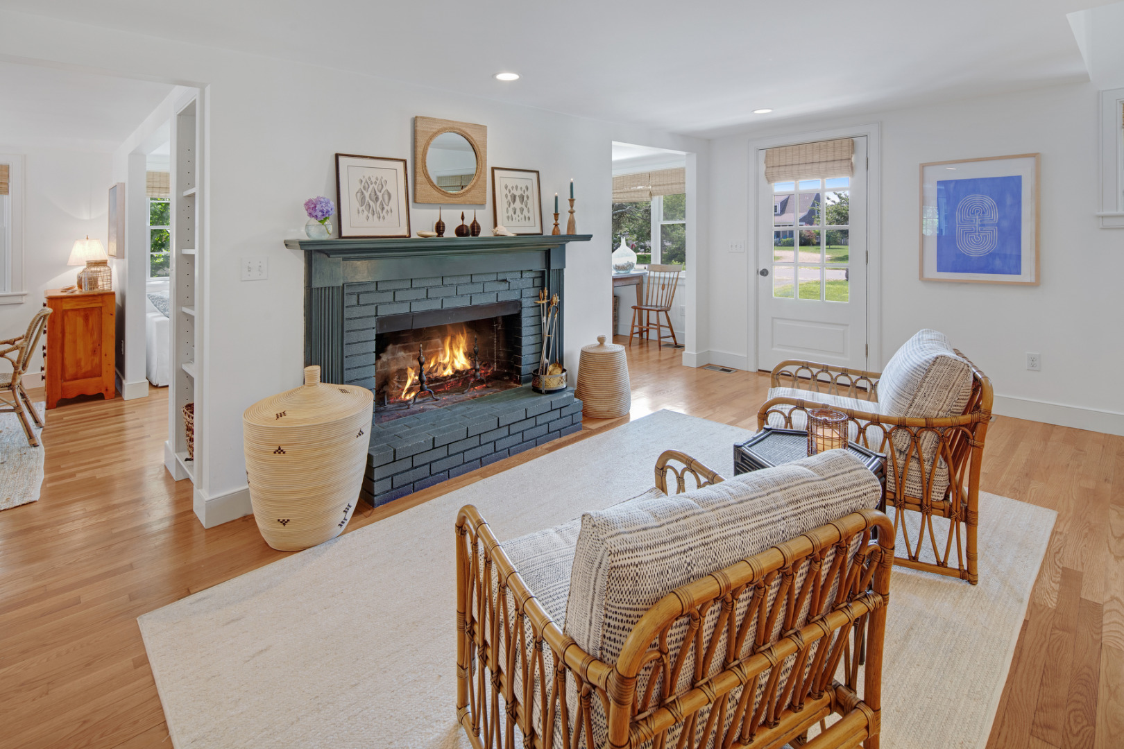 5 Hillman Drive Edgartown, MA 02539 - Photo 8 of 34 a living room with furniture and a fireplace