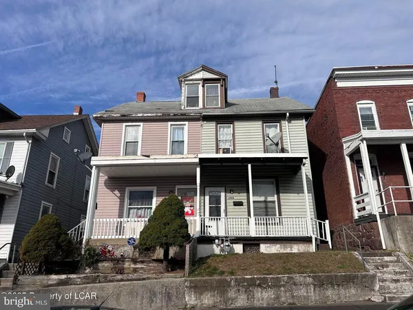 a front view of a house