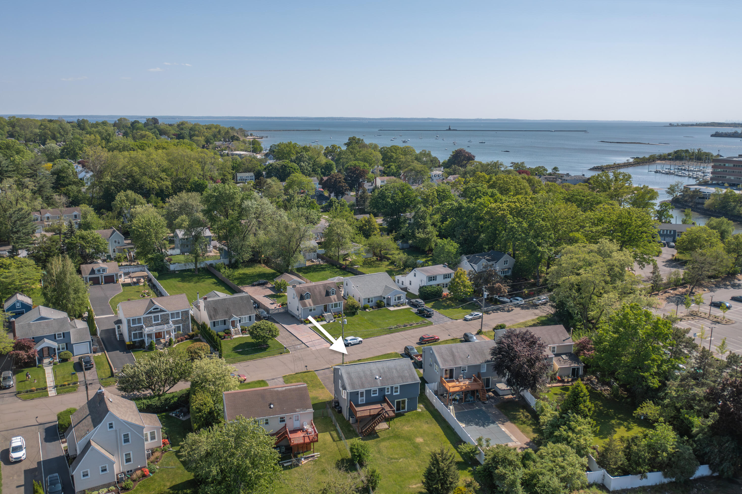 an aerial view of a city