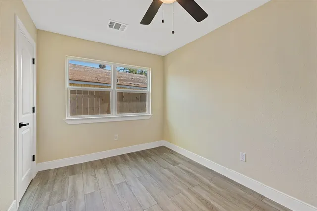 an empty room with a window