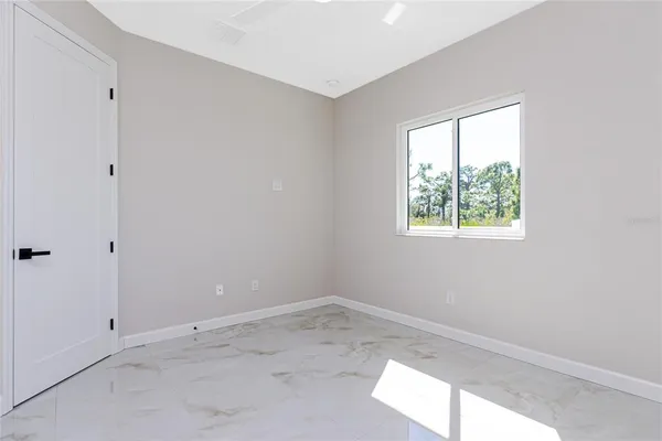 an empty room with a window