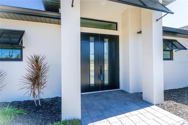 a view of front door of house