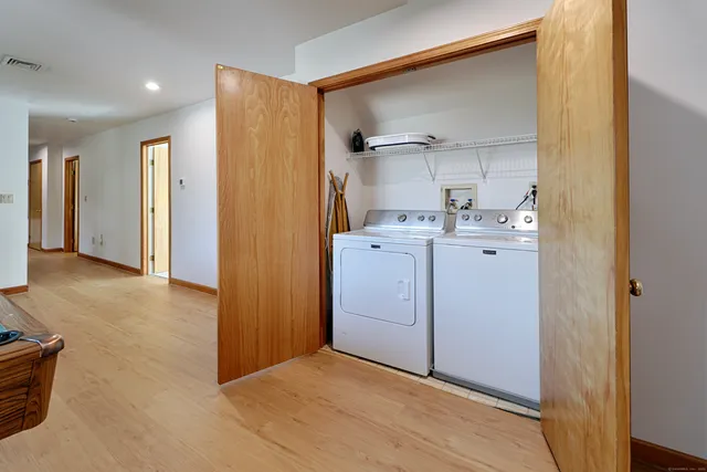 a view of utility room with washer and dryer