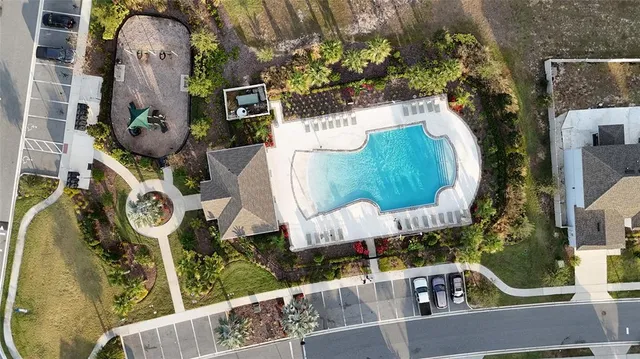 an aerial view of a city