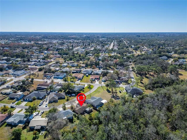 an aerial view of a houses