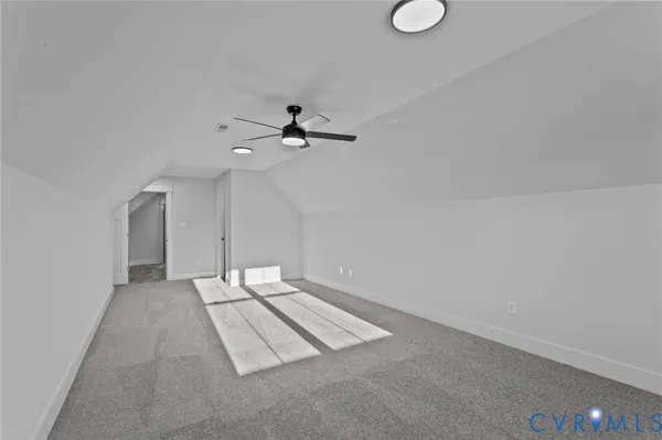 a view of balcony with wooden floor