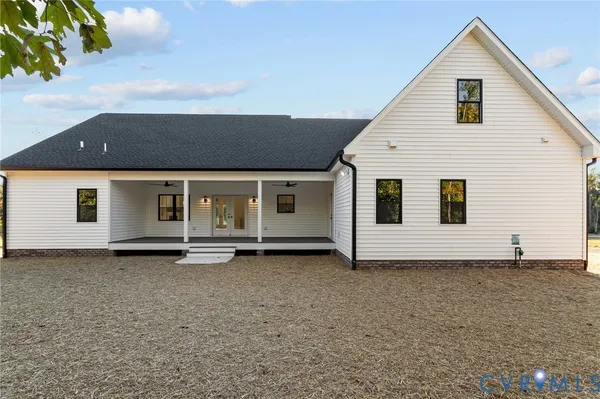 a view of a back yard of the house
