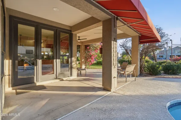 a view of a living room and hardwood floor