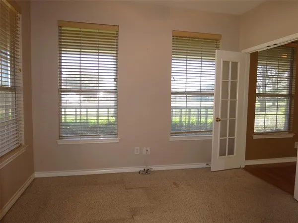 an empty room with a window