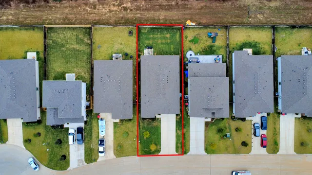 an aerial view of multiple house