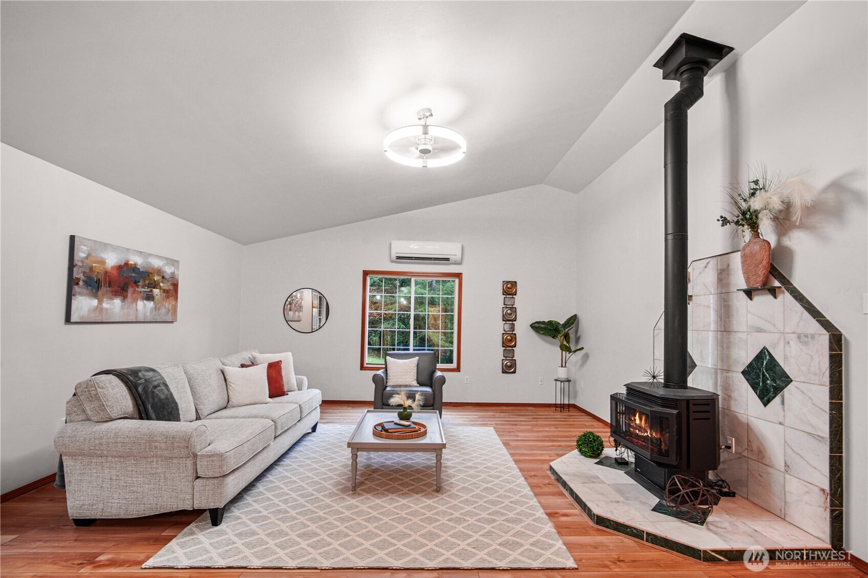 8045 Prather Road Southwest Centralia, WA 98531 - Photo 16 of 33 a living room with furniture and a fireplace