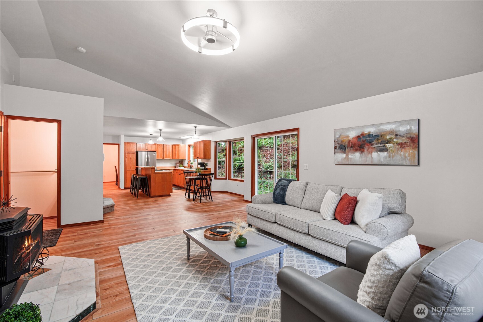 8045 Prather Road Southwest Centralia, WA 98531 - Photo 17 of 33 a living room with furniture and wooden floor