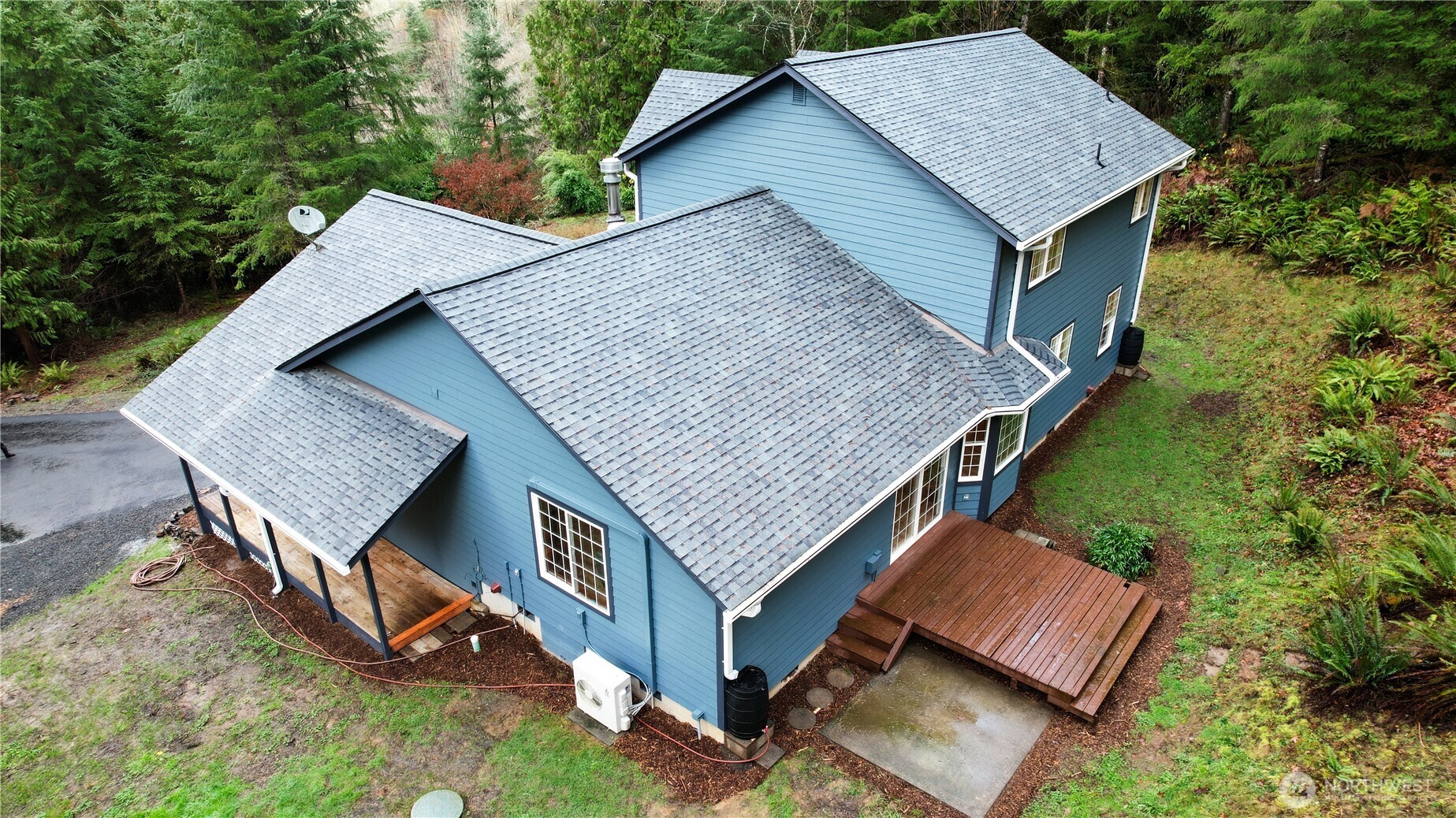 8045 Prather Road Southwest Centralia, WA 98531 - Photo 5 of 33 a aerial view of a house next to a yard