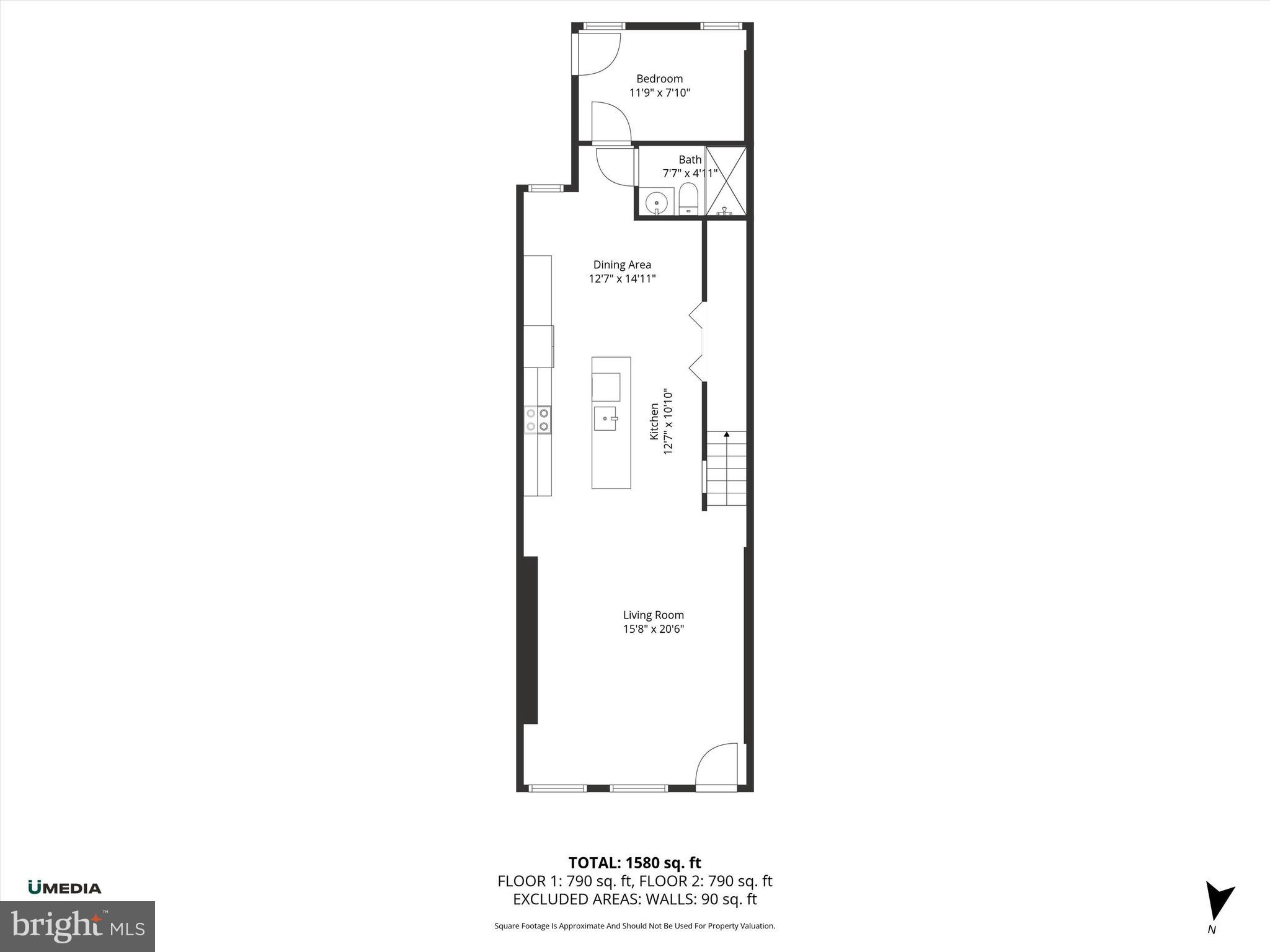 65 Bates Street Northwest Washington, DC 20001 - Photo 21 of 23 a picture of a floor plan